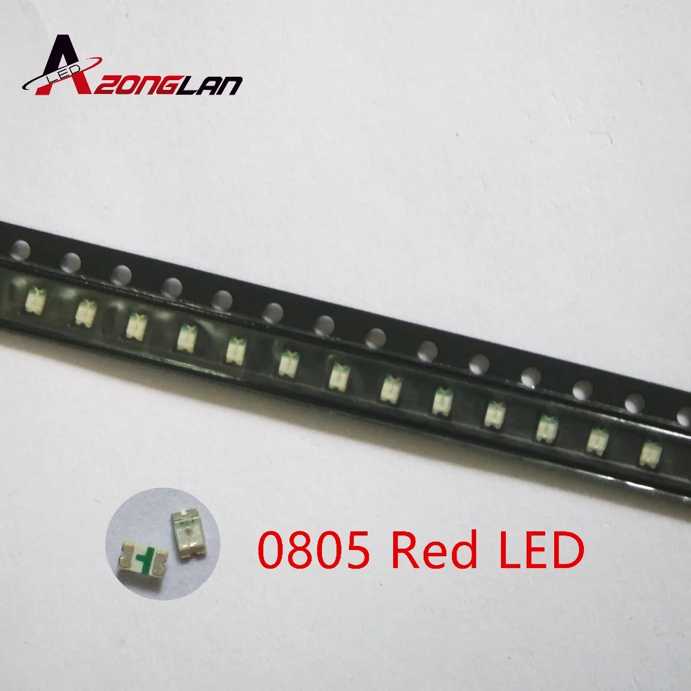 100 шт. светодиоды s SMD 0805 красные диоды СВЕТОДИОДНЫЙ 2 0*1 2*0 8 мм smd светодиодный
