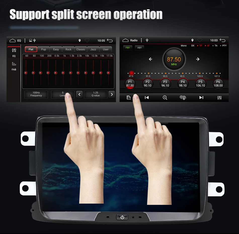 Eunavi Автомобильный Dvd Android 9,0 для Renault Dacia Duster Sandero Lodgy Dokker с одним Din Автомобильный Радио Gps навигация 8B02 2G+ 32G