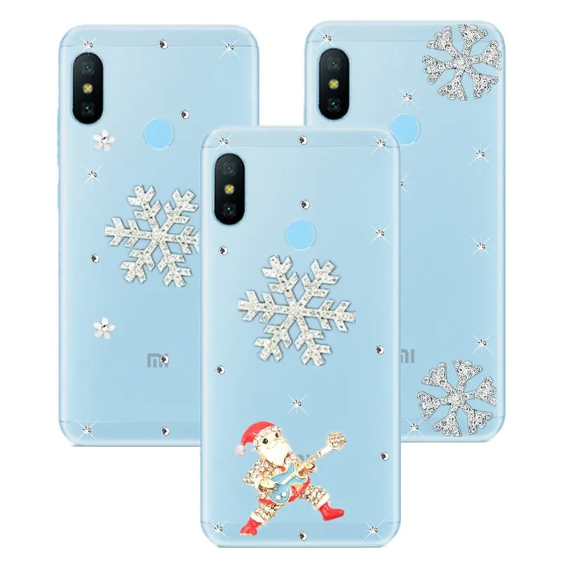 Рождественские Подарочные Чехлы Mi A2 Lite для Xiaomi 8 lite se Mix 2s pro 5X 6X a1 5S 6 mi 5c 4 3 5 max note 2