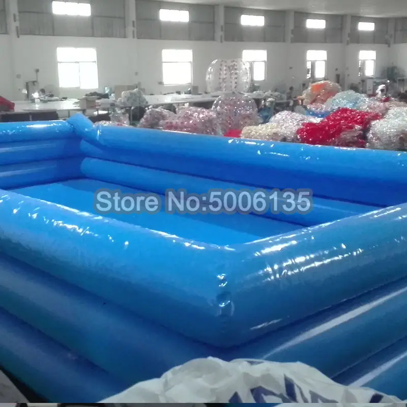 5 5x5m 0.9mm pvc tarpaulin outdoor rubber family adult plastic inflatable swimming pool,folding above ground swimming pool - Цвет: 5