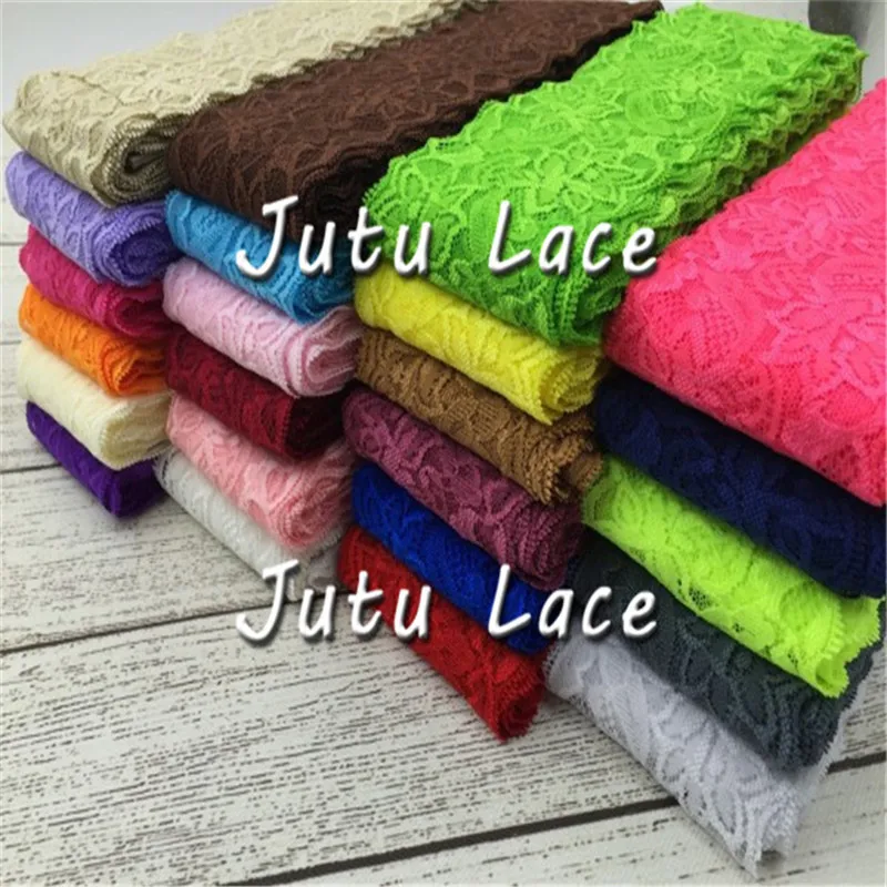 

100yard / lot , 8cm Elastic Lace Ribbon, elastic lace fabric warp knitting DIY Garment Accessories hair fashion accessories