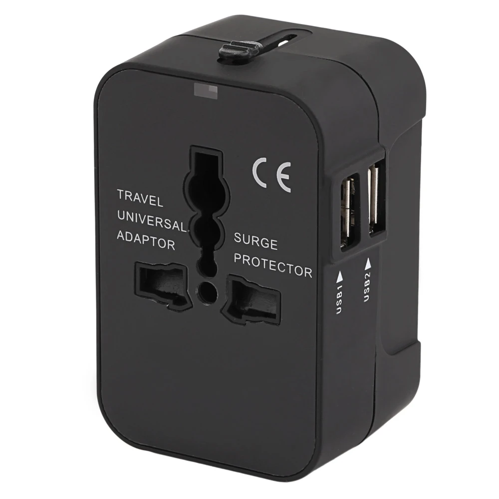 Многофункциональный Travel Adapter международных Plug Dual Зарядка через usb Порты и разъёмы
