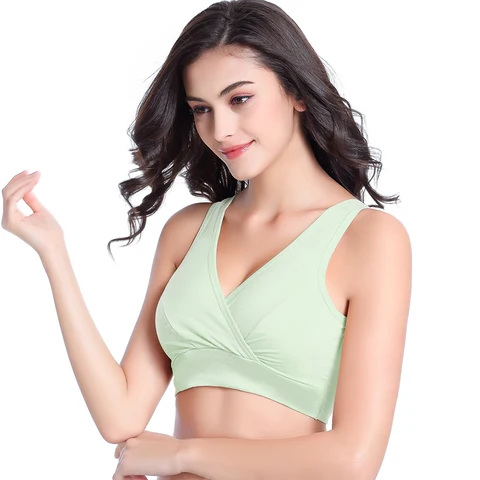 Бюстгальтер для кормления без косточек, одежда из хлопка, бюстгальтер для кормления грудью для беременных женщин, грудь для беременных, один размер, нижнее белье для сна