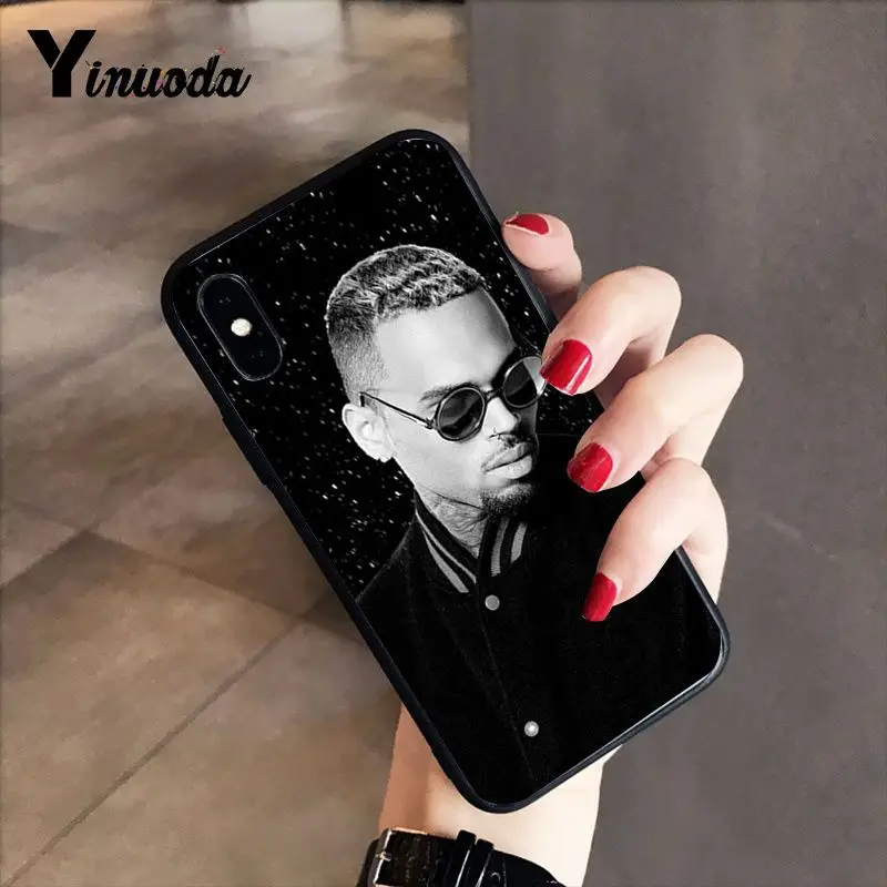 Популярный чехол для телефона из ТПУ с рисунком Криса коричневого Breezy iphone 12 8 7 6 6S