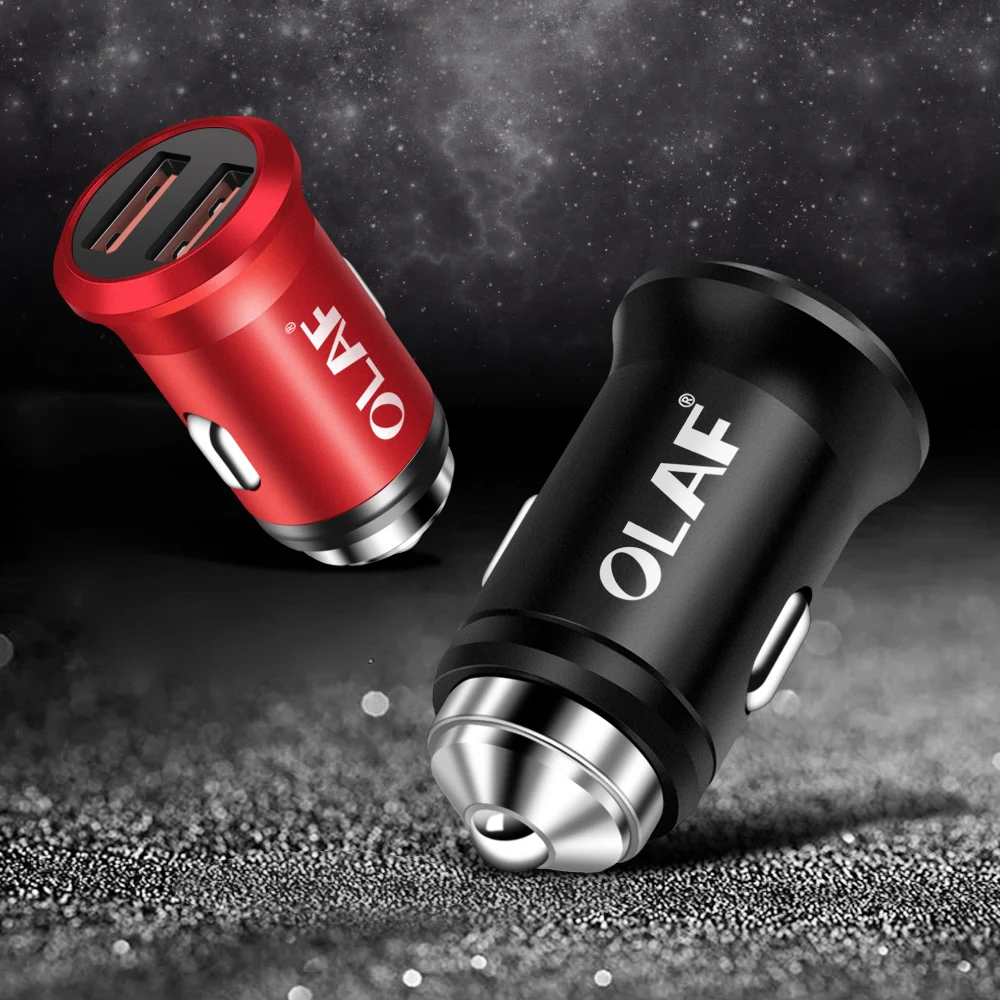 Олаф Мини Авто USB зарядное устройство для телефона планшета gps 3.1A быстрое зарядное устройство автомобильное зарядное устройство двойной USB Автомобильное зарядное устройство для мобильного телефона