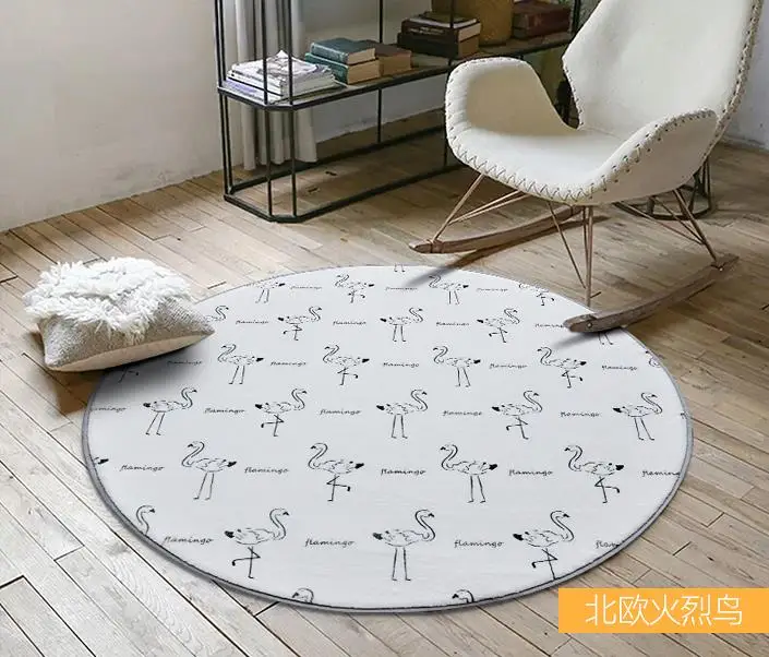 Скандинавский модный круглый ковер кофейный столик для спальни гостиной