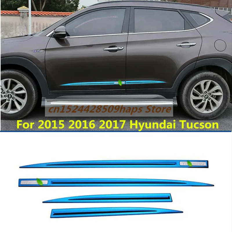Для 2015 2018 Hyundai Tucson Высококачественная хромированная Боковая дверь linng украшение