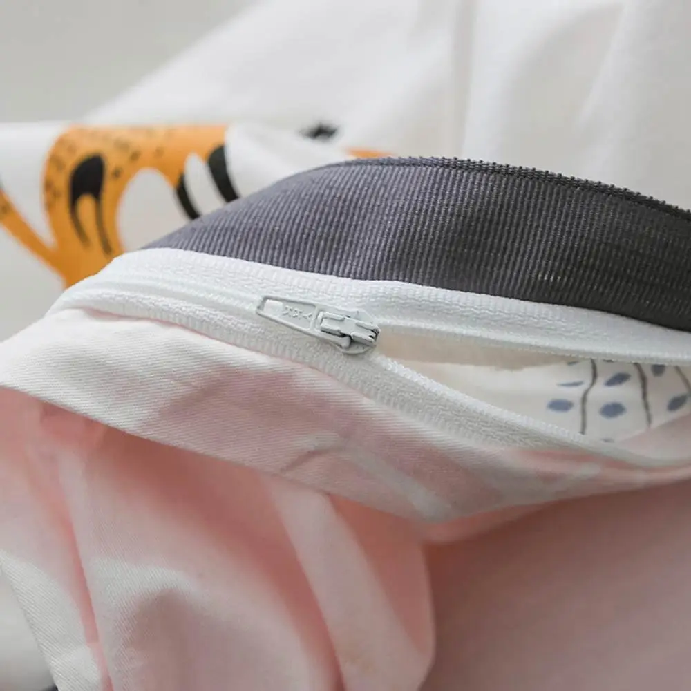 2019 INS мультяшный олень желтый пододеяльник набор хлопковый комплект постельного