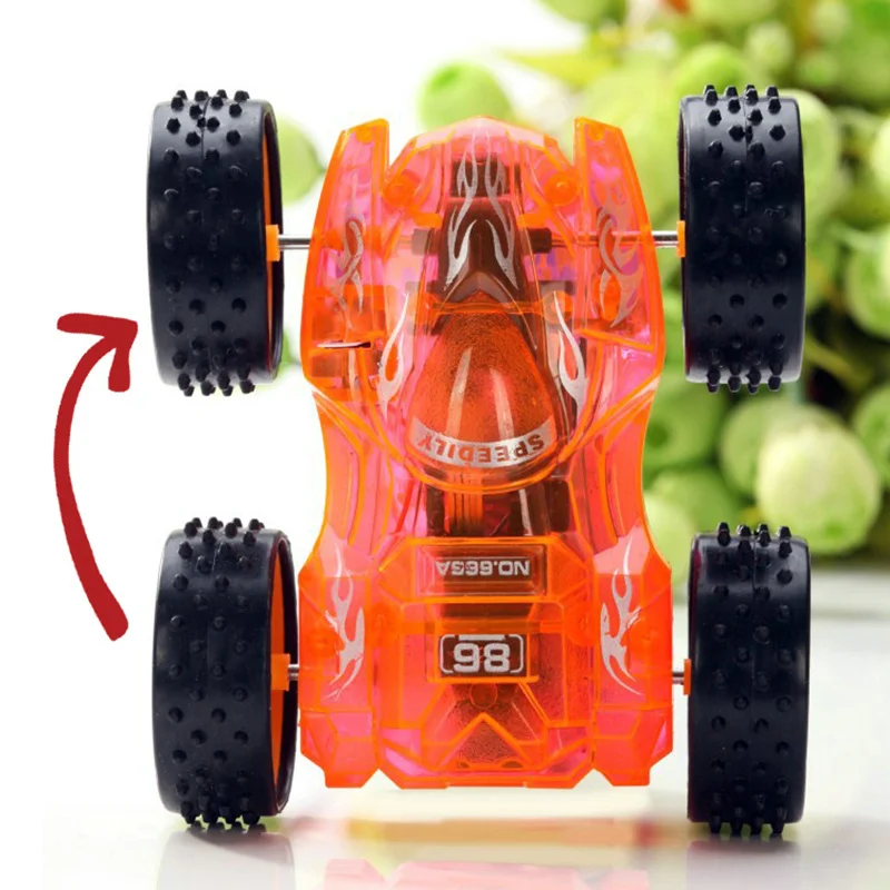 Новый мигающий двусторонний игрушечный автомобиль для игр светодиодные Детские