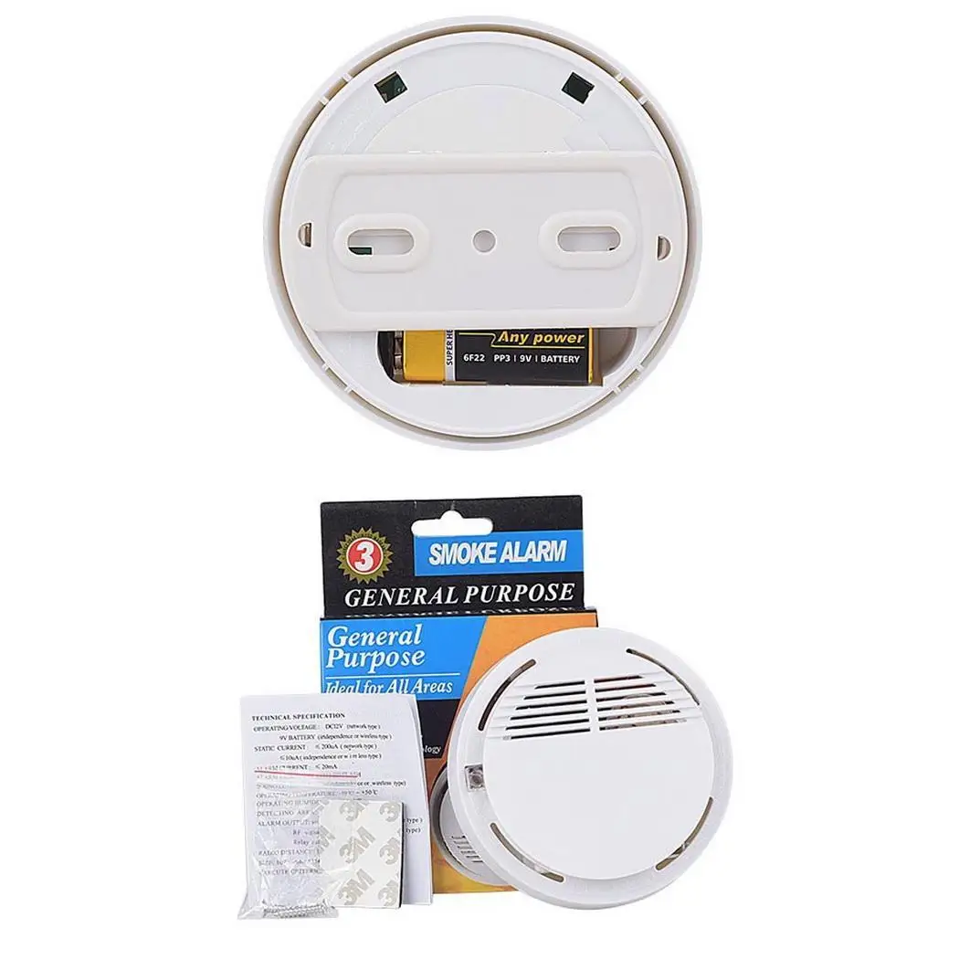 Пожарный дымовой датчик беспроводная домашняя фабрика белая безопасность 20mA 9 V