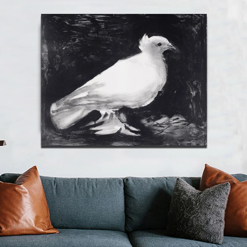 

Dove Pablo Picasso Canvas Painting Print Living Room Home Decoration Modern Wall Art Oil Painting Poster Pictures Accessories