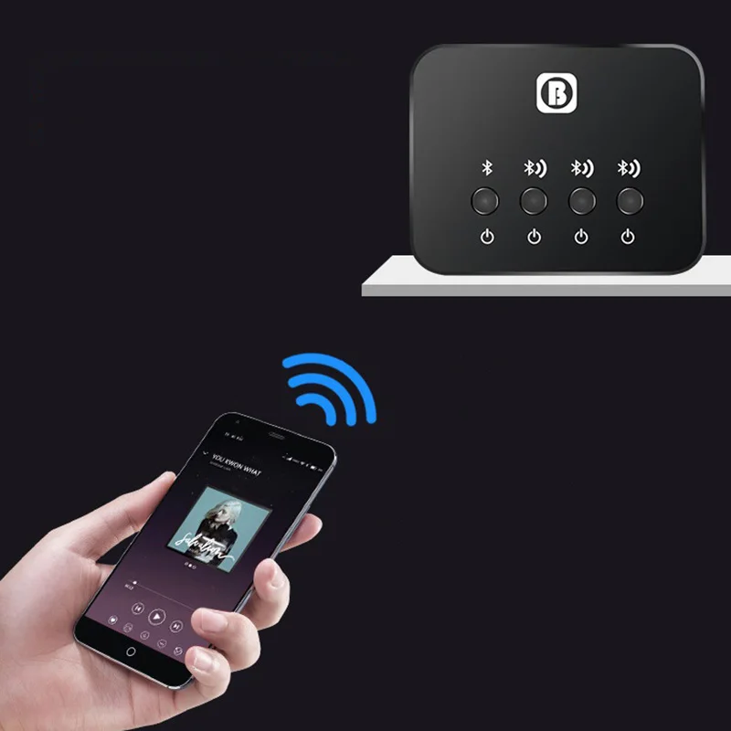 Bluetooth-передатчик Aptx для ТВ беспроводной музыкальный аудио адаптер с двумя