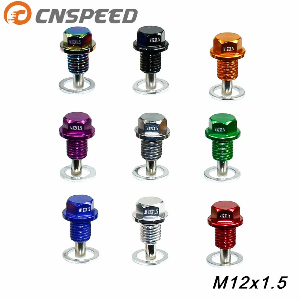 CNSPEED Racing M12 * P1.5 мм Магнитная дренажная масляная пробка магнитная сливная гайка