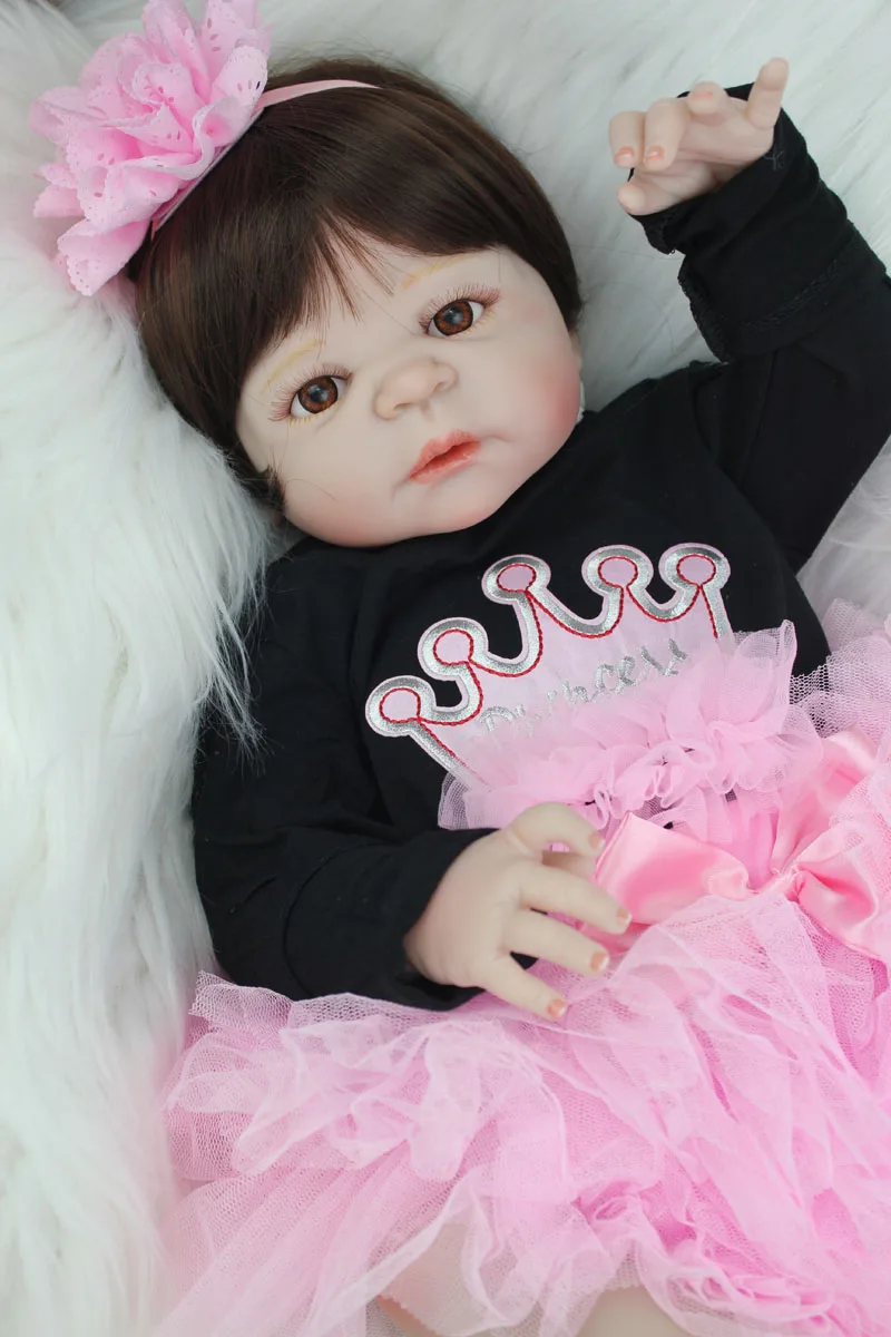 Полноразмерная силиконовая кукла Новорожденный 55 см 22 дюйма|toddler baby dolls|reborn doll