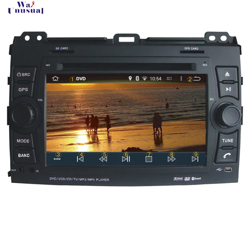 WANUSUAL 7 "Octa Core 32G Android 6 0 gps навигации для Toyota Prado 2002 2003 2004 2005 2006 2007 2008 2009 с BT Wifi Карты |
