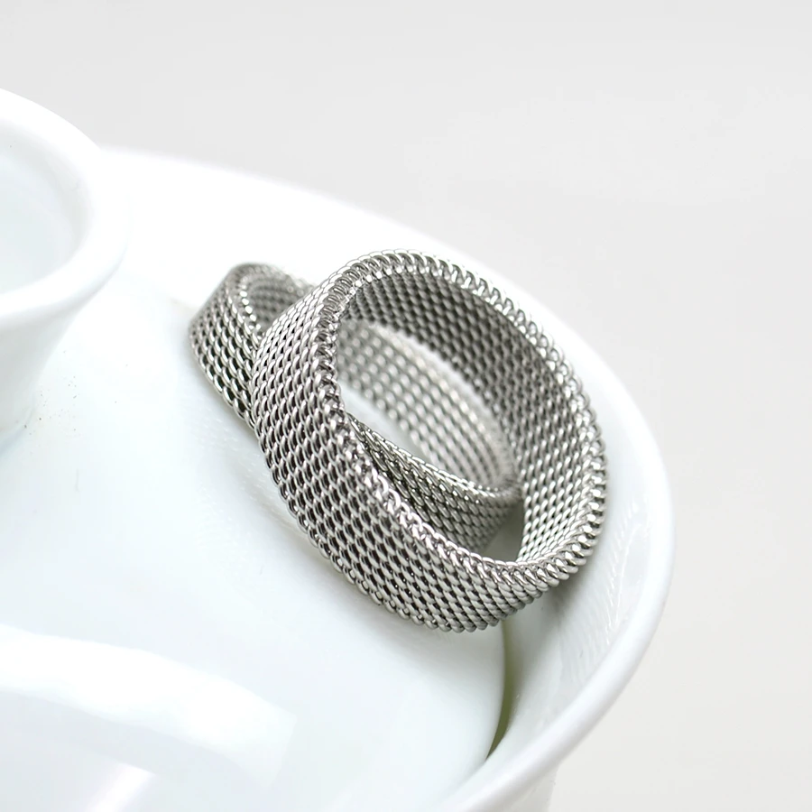 Кольца для пар женщин модные мужские серебряные цвета 316L из нержавеющей стали