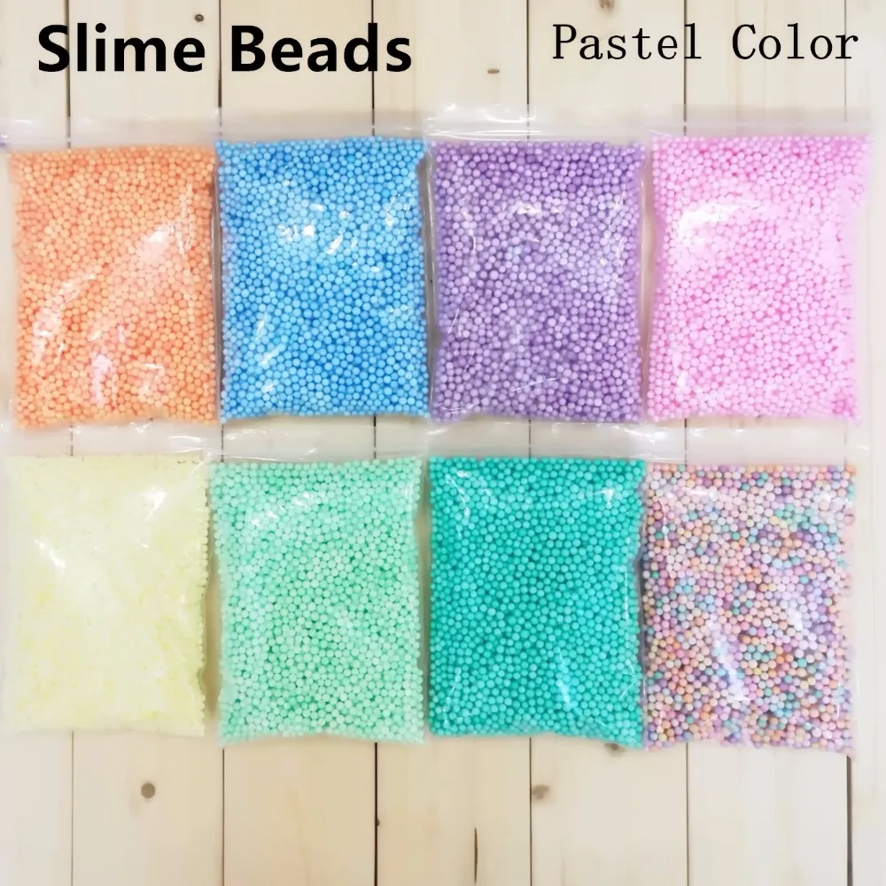 

13g/bag DIY Snow Mud Particles Accessories Slime Balls Small Tiny Foam Beads For Foam Filler For DIY Supplies 2-4mm