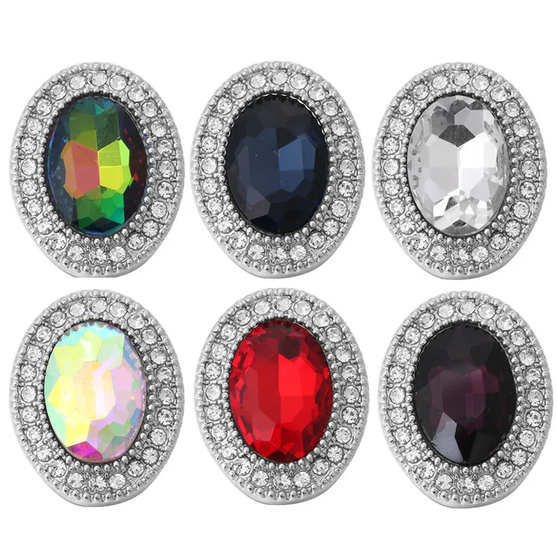 6 цветов горный хрусталь оснастки ювелирные изделия 18 мм кнопки женские для