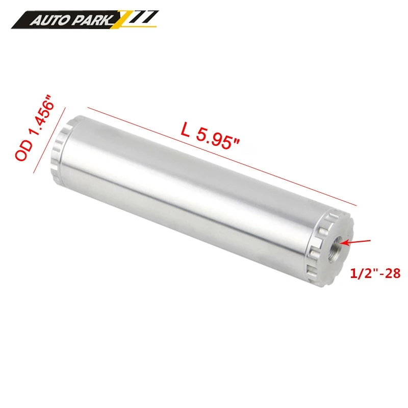 silver 1-2-28 1/2-28 5-8-24 алюминиевый топливный фильтр для NAPA 4003 WIX 24003 OD 1,45" L 5,95" qt4003 - Цвет: silver 1-2-28