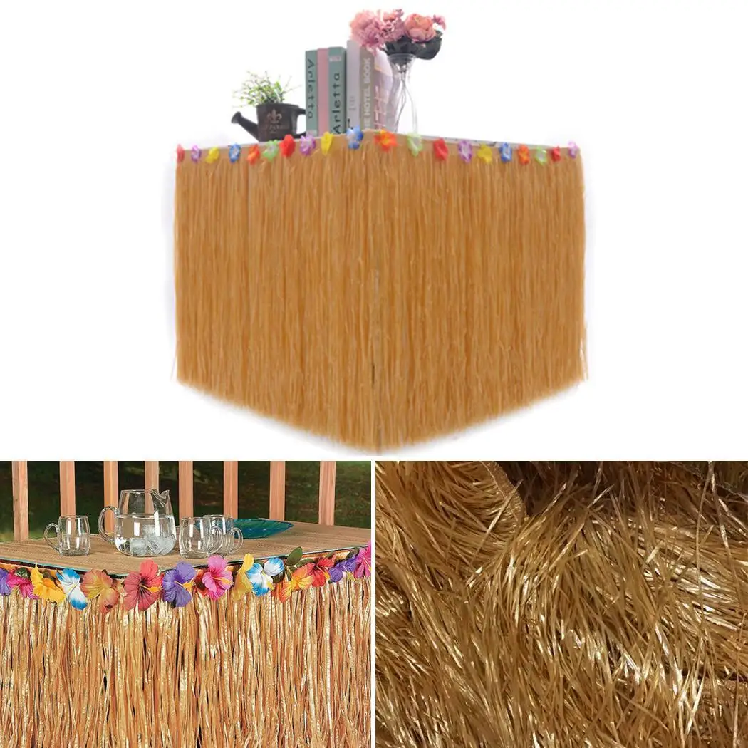 Гавайский тропический самодельные цветы трава пляж украшение стол цветок юбка