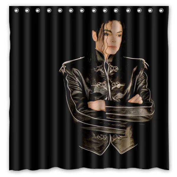 Hot michael jackson Design Shower Curtain Bathroom Waterproof Polyester Fabric 180*180cm+12 Hooks Custom Bath | Дом и сад