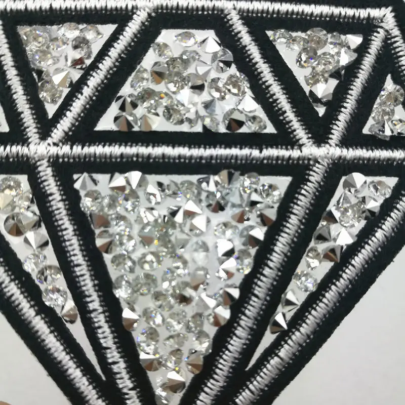 Блестящие нашивки Стразы с вышивкой буквенным принтом модные блестками для