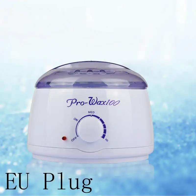 EU Plug Профессиональный нагреватель воска Эпилятор восковые шпатели для волос твердый воск для бобов инструмент горшок машина мини спа эпиляция нагреватель - Цвет: EU Plug