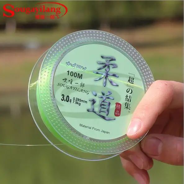Новое прибытие светло-зеленый прозрачный нейлон лески японский импортное сырье
