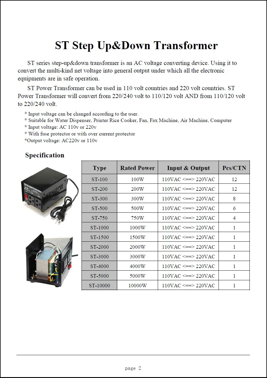 100W 220 V-110 V 110 V-220 V повышающий и понижающий трансформатор для домашнего использования