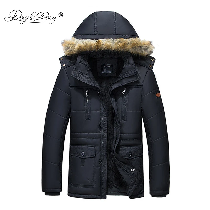 Мужская куртка с хлопковой подбивкой DAVYDAISY теплая Повседневная большого L-5XL JK074