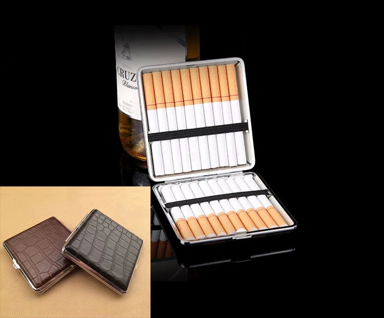 Портсигар с подарочной коробкой 20 шт. винтажный металлический портсигар