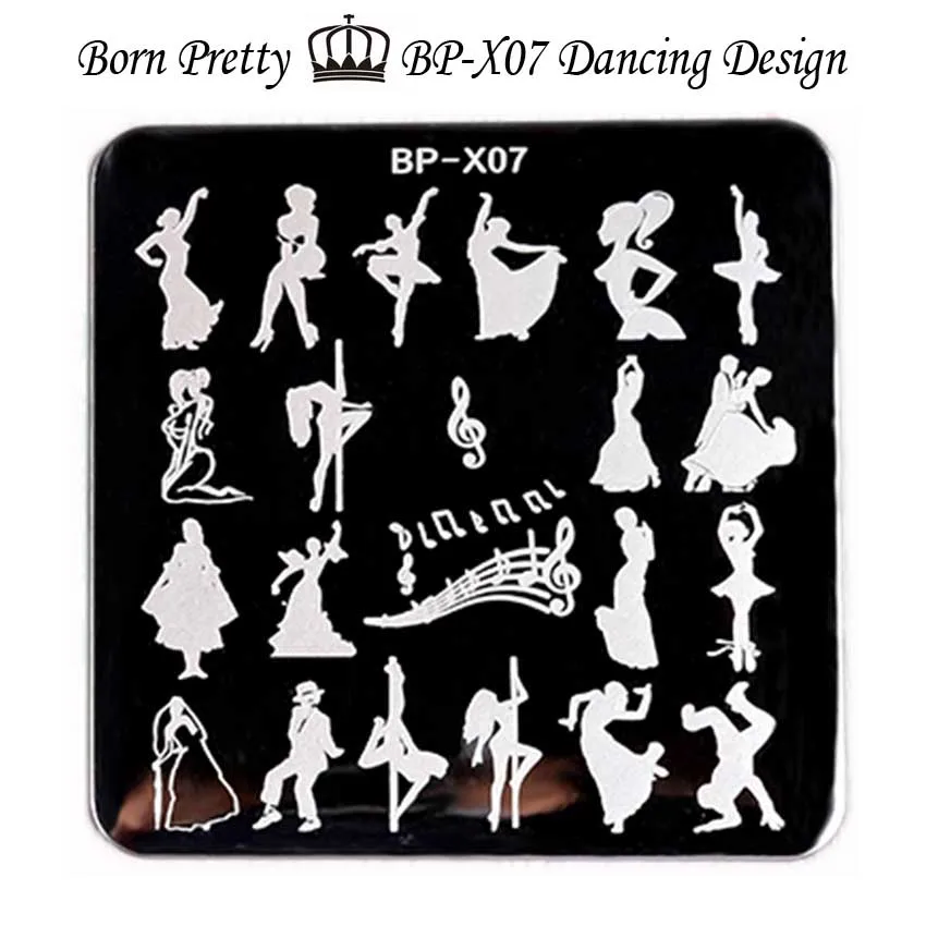 BORN PRETTY штамповочные пластины прямоугольник лист Цветы Звезда Луна космическое изображение узоры нержавеющая сталь дизайн ногтей шаблон инструменты - Цвет: 2