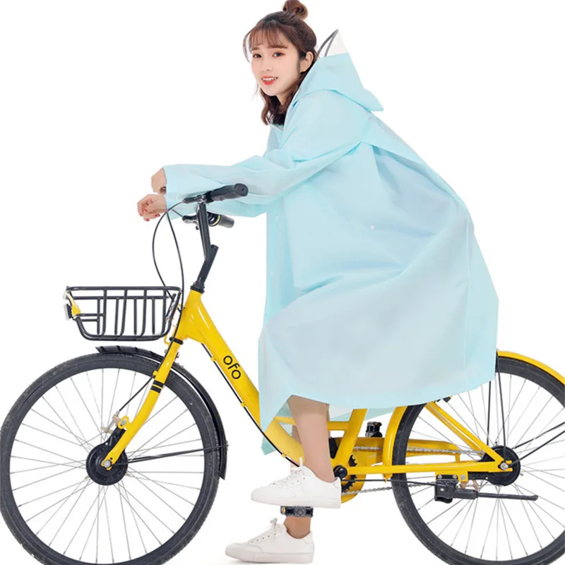 light blue Дождевик для взрослых 3 в 1, Модный женский дождевик с капюшоном для мотоцикла, Женский дождевик, пончо для пеших прогулок, рыбалки, дождевик, Прямая поставка - Цвет: light blue