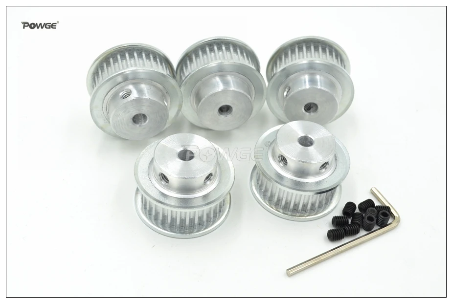 POWGE 10pcs 30 Teeth 3M Timing Pulley Bore 5/6.35/8/10mm Fit Width 10mm HTD Belt 30T 30Teeth CNC Engraving | Обустройство дома