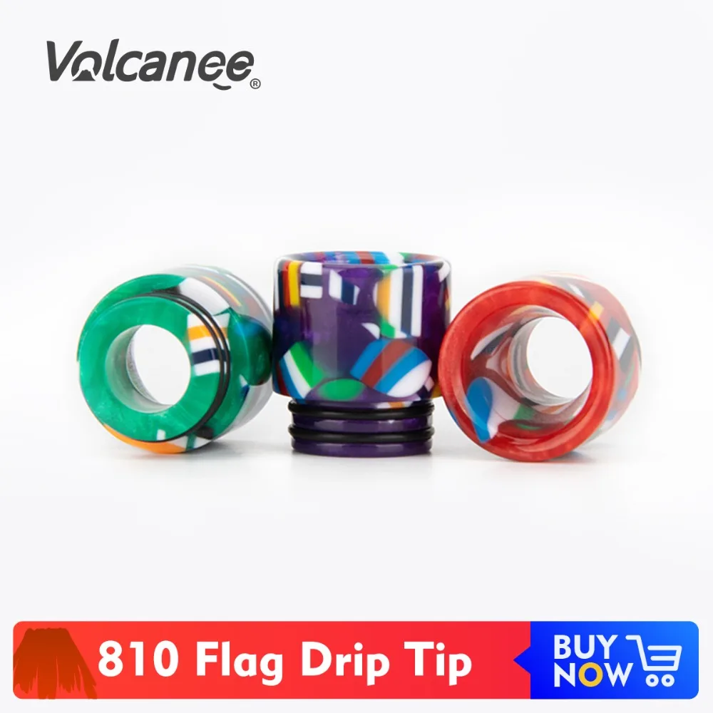 Volcanee Flag капельный наконечник 810 цветной мундштук для вейпа 12 5 мм V8 Manta