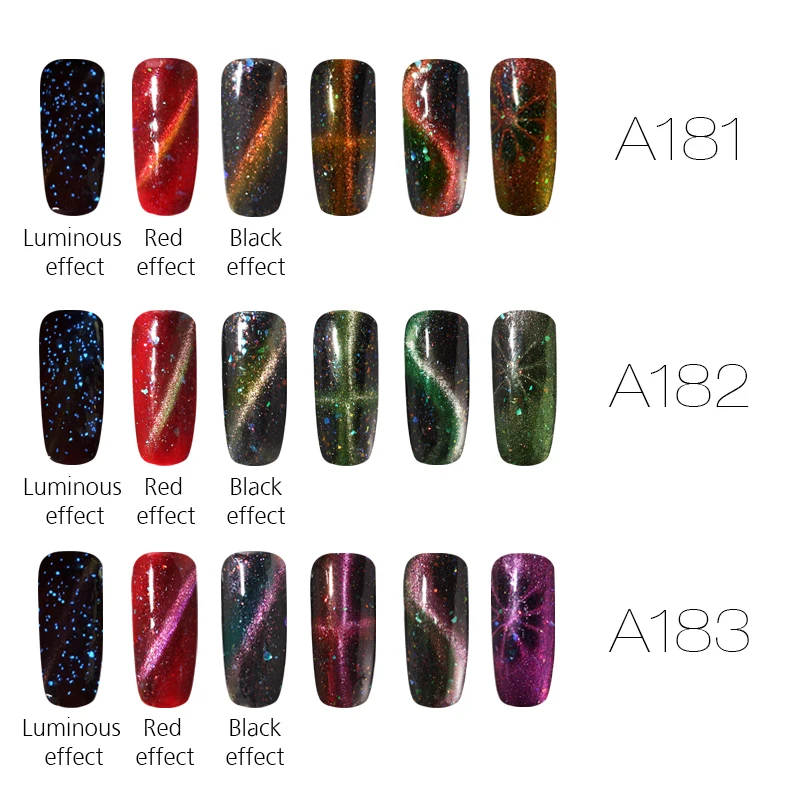 ROSALIND гель 1S лак для ногтей RDA181 186 Звездный кошачий глаз искусство Перманентный