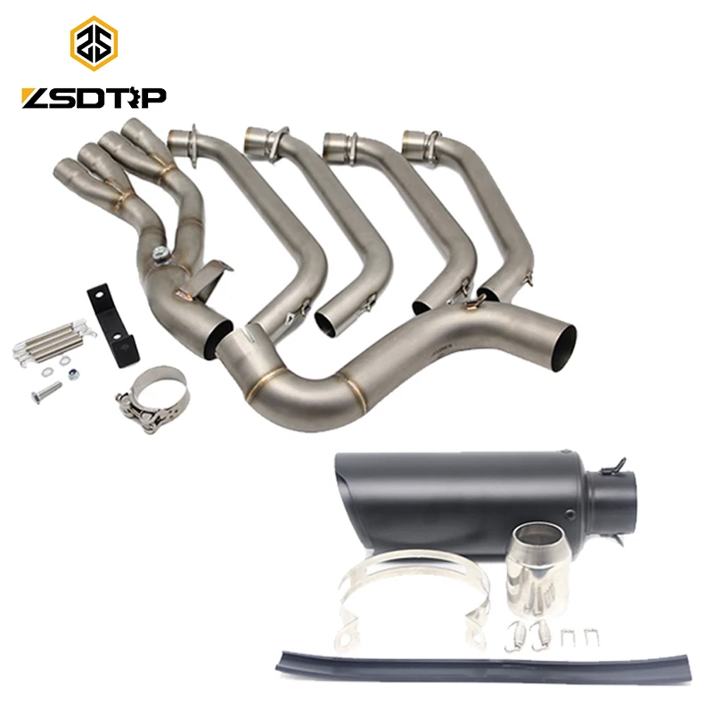 ZSDTRP выхлопная труба для мотоцикла Honda CBR650F CBR650 CB650F 2014 2018 с наклейкой на выхлопную