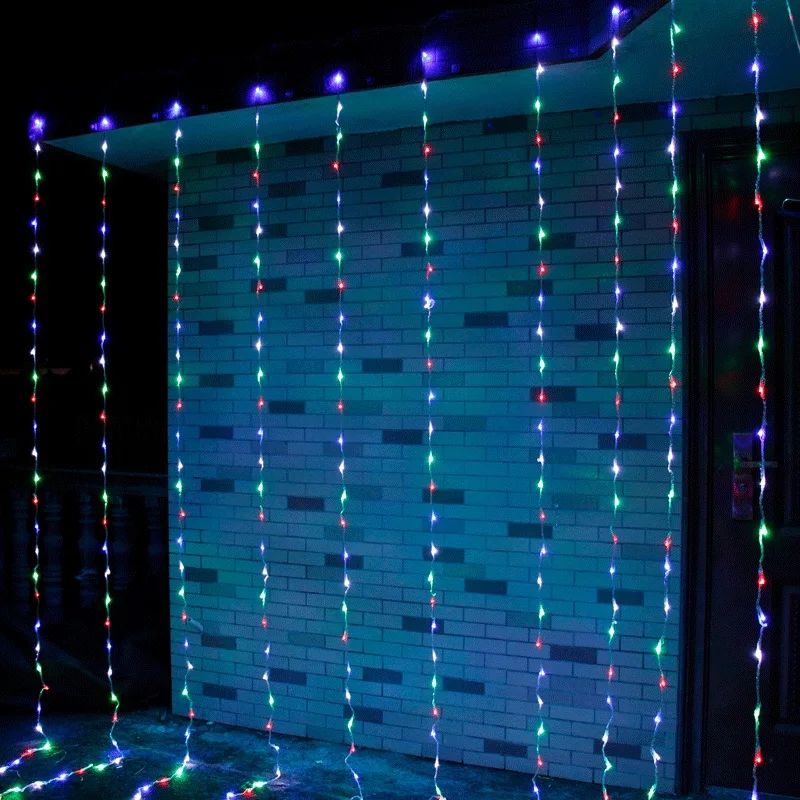 3MX3M 320LED Running Waterfall Curtain Light Christmas Outdoor/Indoor Decorative String Lights Wedding Garland Holiday | Освещение