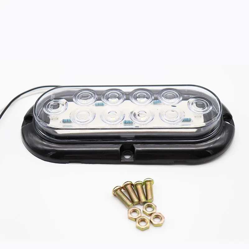 12V Универсальный 10led белый/янтарный/красный прицеп грузовик задний фонарь прицепа хвост светодиодный фонарь заднего хода стоп лампа трактор пикап