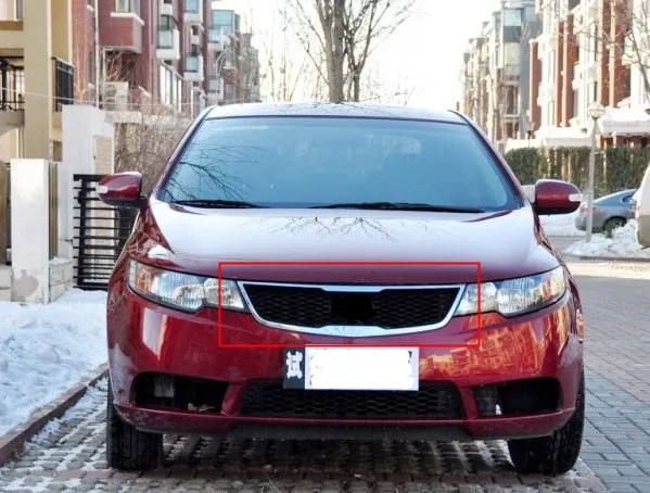 ABS хром верхняя решетка переднего радиатора Решетка Вставка для Kia Forte 2011-2013
