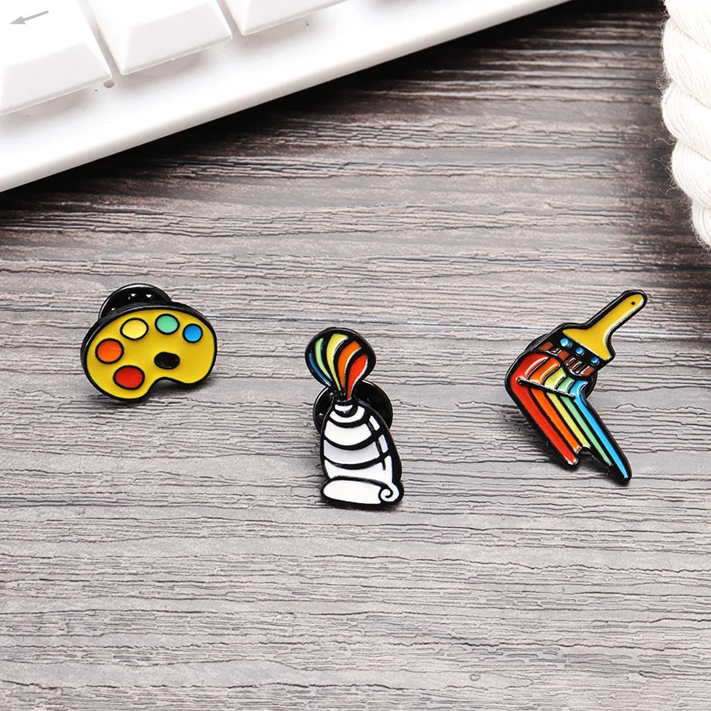 Инструменты для нанесения краски эмалированные булавки палитра кисть-трубка