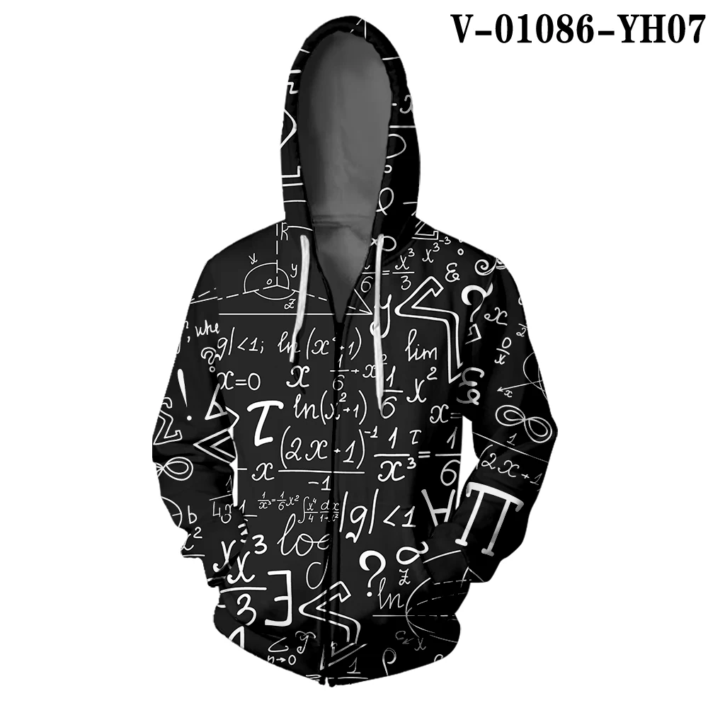 V01086 Толстовка с капюшоном на молнии WAMNI Science Formula, толстовка в стиле хип-хоп с 3D капюшоном, толстовки на молнии в консервативном стиле, эксклюзивная Толстовка для любителей исследований - Цвет: V01086