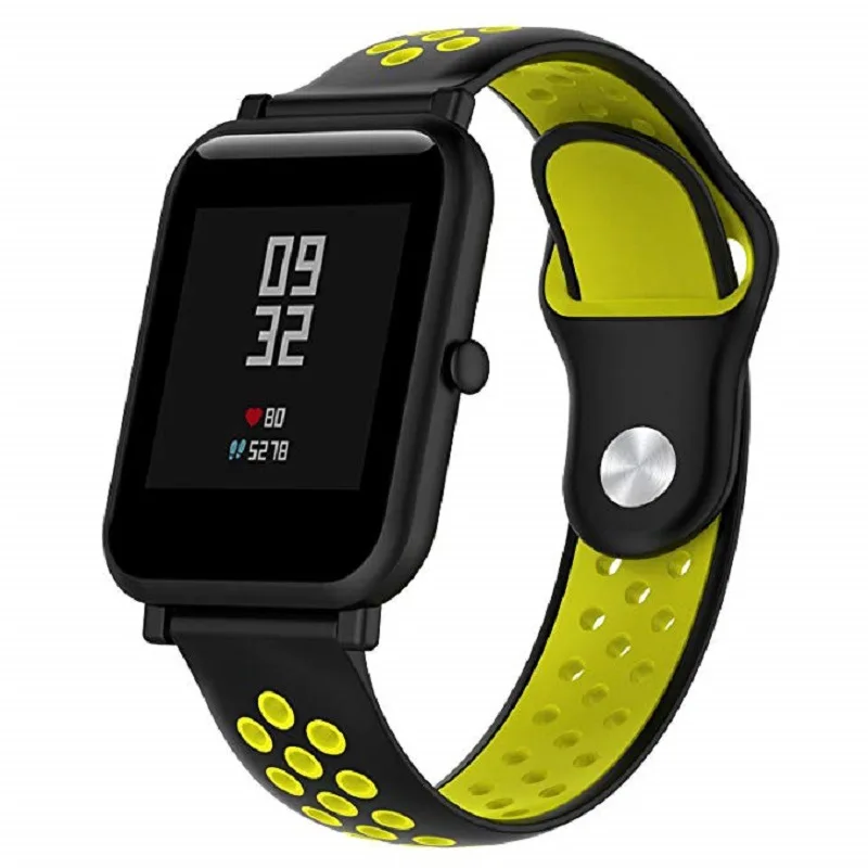 Сменный силиконовый ремешок для Huami Amazfit Bip BIT PACE Lite Youth 20 мм спортивные Ремешки для наручных часов для Xiaomi amazfit bip