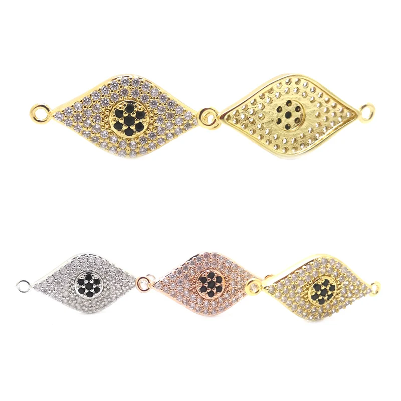 DIY Anil Arjandas Jewelry Evil Eye Beads Micro Pave Black CZ turkish Hamsa Bead Charms For Fatima Hand Bracelet Finding | Украшения и