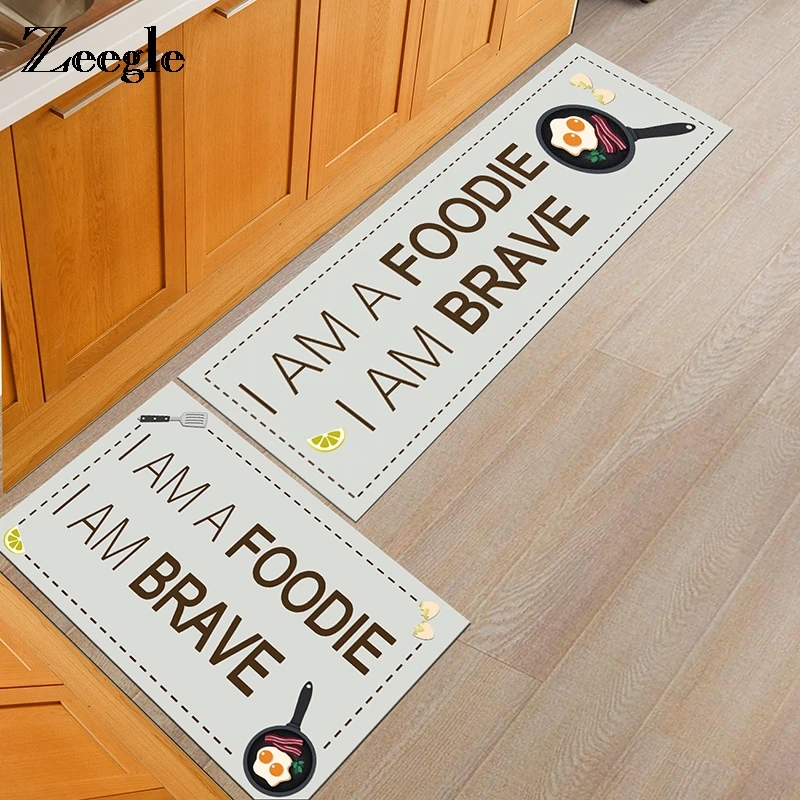 

Zeegle кухонная утварь напечатанный фланелевый ковер для гостиной абсорбирующий Противоскользящий коврик кухонный коврик двери ванной коврики