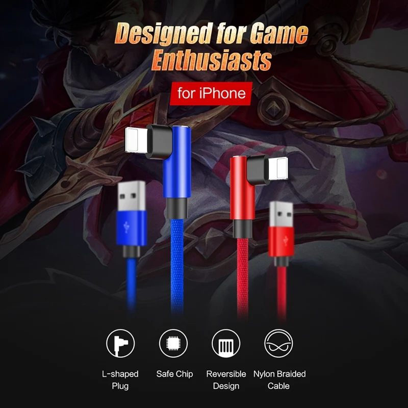 ROCK 90 usb кабель для iPhone X 8 7 6 6s кабели быстрой зарядки iPad USB зарядный L Тип передачи
