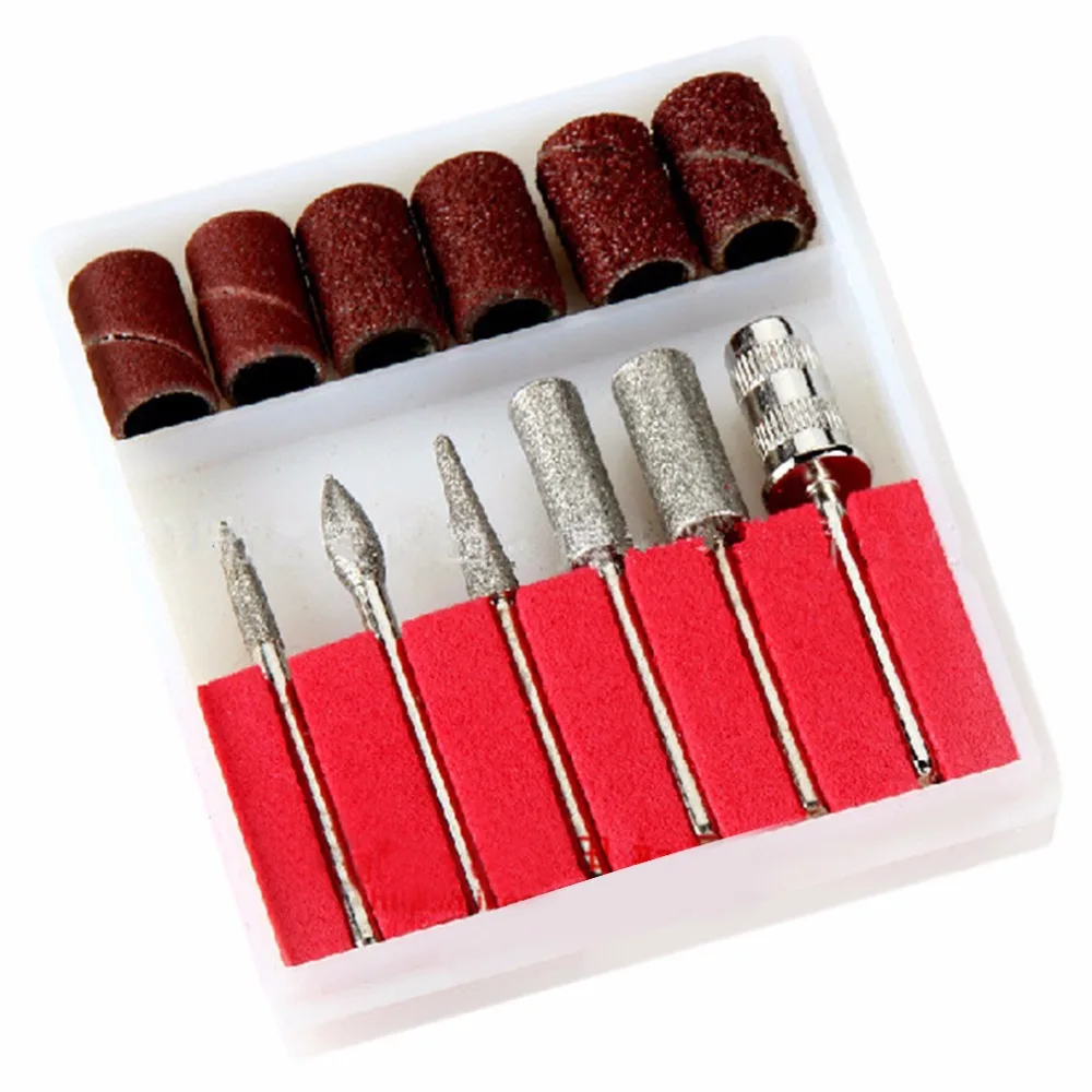 6pcs/set Nail Drill Kit Bits file Professional For Electric Drills & Filling System nail drill bits device for manicure