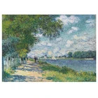 Картина маслом на холсте, HD Печать Клода Моне Сены в серебристо-импрессионистском ландшафте, настенный постер для гостиной