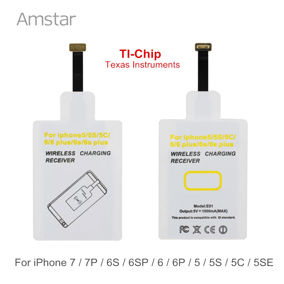 Amstar Qi Беспроводной Зарядное устройство для iphone X 8 Plus samsung Galaxy S8 S7 edge + приемник 7 6 S