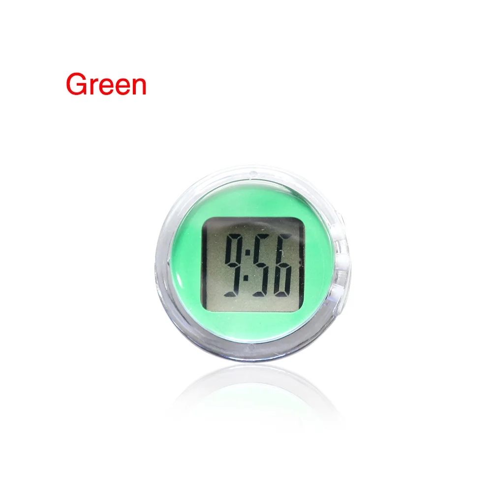 green clock Scl moto s-Универсальный moto rcycle часы водонепроницаемый палка-на кронштейн для мотоцикла часы мото цифровые часы мото часы ATV Racing - Цвет: green clock